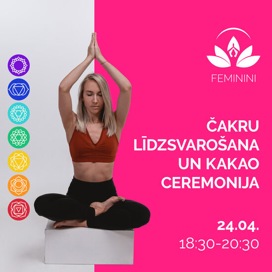 ČAKRU LĪDZSVAROŠANA UN KAKAO CEREMONIJA