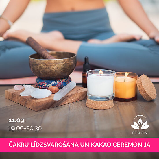ČAKRU LĪDZSVAROŠANA, YIN JOGA UN KAKAO APLIS