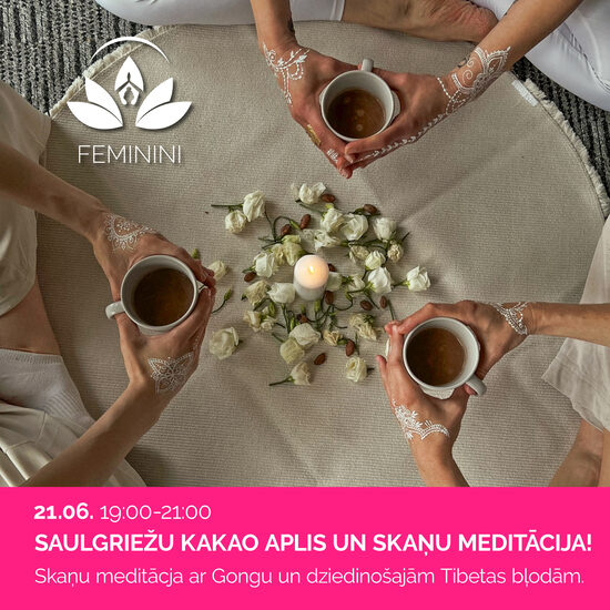 Saulgriežu kakao aplis un skaņu meditācija!
