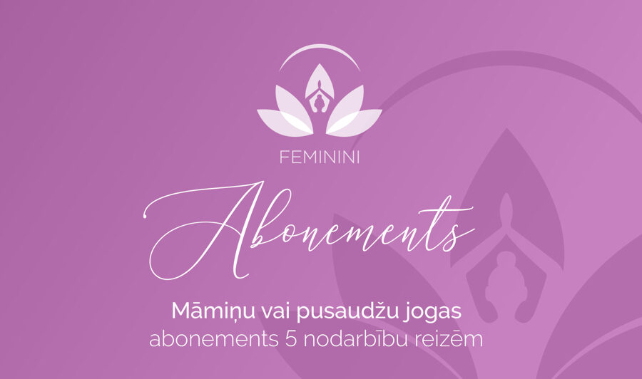Māmiņu vai pusaudžu jogas abonements 5 nodarbību reizēm